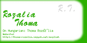 rozalia thoma business card